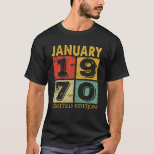 T-shirt 52E Cadeau Anniversaire 52 Ans Awesome Depuis Janu