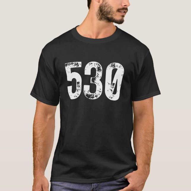 T-shirt 530 Area Code Redding CA Mobile Telephone Area Cod (Devant)