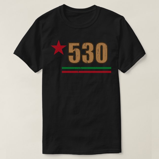 T-shirt 530 California Area Code (Design devant)