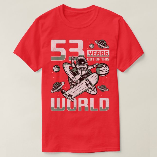 T-shirt 53 Années De Ce Monde, 53E Anniversaire Patineur A (Design devant)