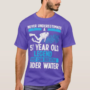 T-shirt 53 Anniversaire Plongée sous-marine Respire 53 Ans