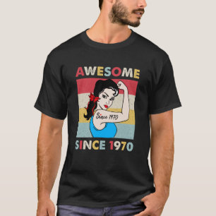 T-shirt 53 Ans Awesome depuis 1970 53ème anniversaire