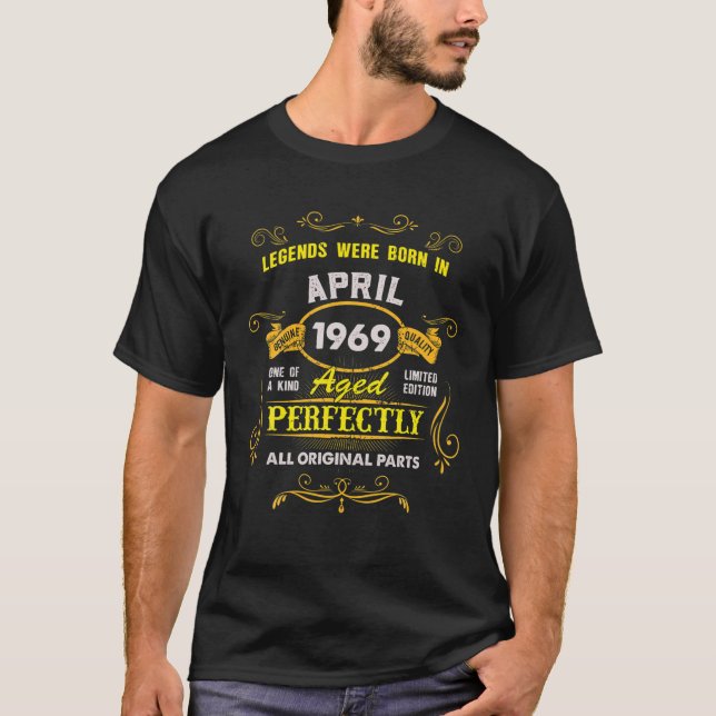 T-shirt 53 Ans Awesome Depuis Avril 1969 Cadeaux 53E B (Devant)