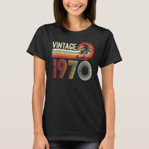 T-shirt 53 Ans Hommes Femmes Vintage 1970 Rétro 53e Naissa