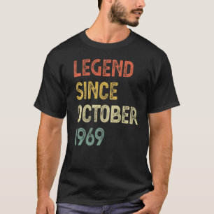 T-shirt 53 Ans Légende Depuis Octobre 1969 Hommes Femmes