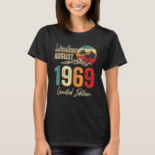 T-shirt 53 ans Vintage août 1969 53e anniversaire