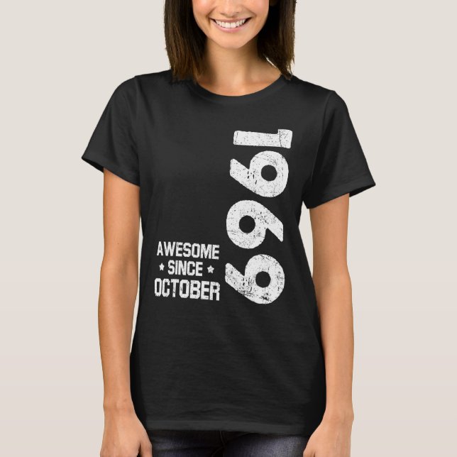 T-shirt 53 Years Old Awesome Since October 1969 53rd Birt (Devant)