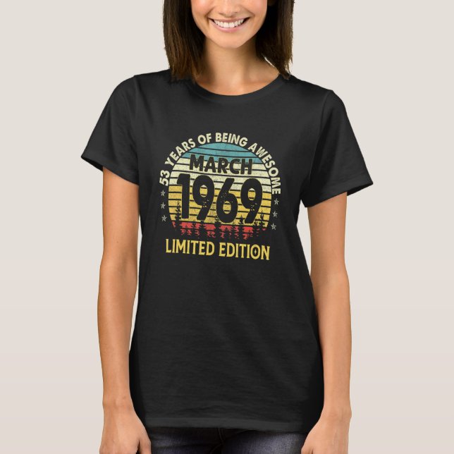 T-shirt 53e anniversaire 53 ans stupéfiant depuis le 19 ma (Devant)