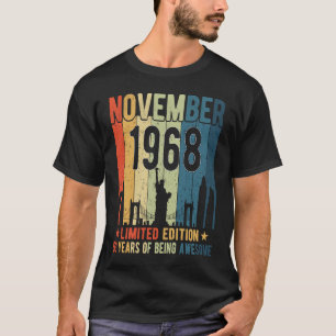 T-shirt 53e anniversaire 53 ans Vintage novembre 1968 m