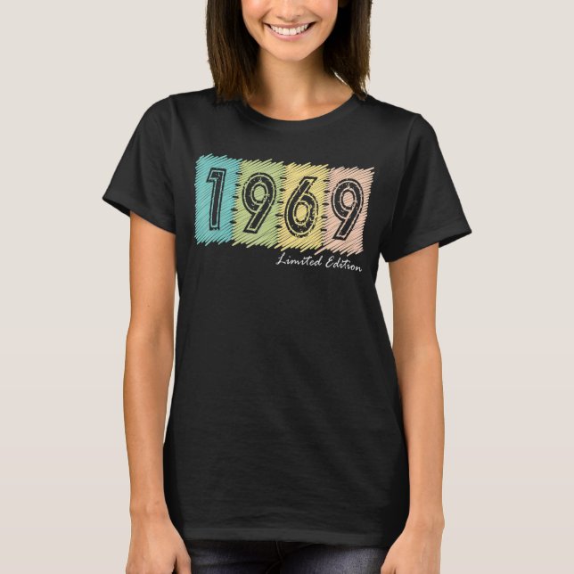 T-shirt 53e anniversaire Dames Mens 53 ans 1969 (Devant)