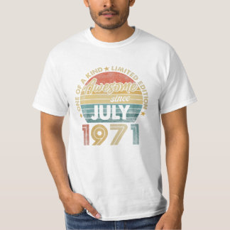 T-shirt 53e anniversaire Hommes merveilleux 1971