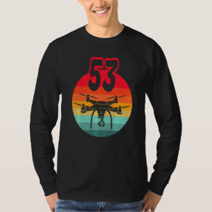 T-shirt 53e Anniversaire I Télécommande Rétro Drones Avec
