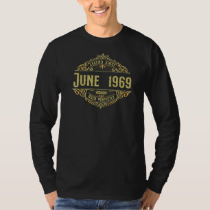 T-shirt 53e anniversaire Légende Vintage depuis juin 1969