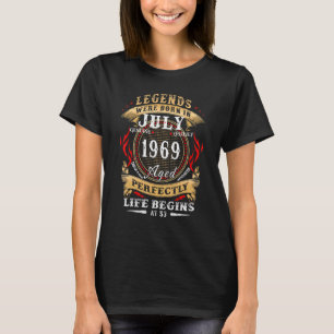 T-shirt 53e Anniversaire Légendes Né En Juillet 1969 53 An