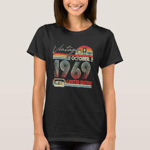 T-shirt 53e anniversaire Octobre 1969 Cassette Vintage
