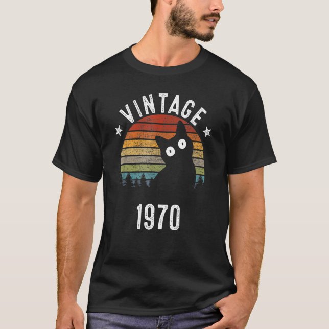 T-shirt 53e anniversaire Vintage 1970 53 ans (Devant)