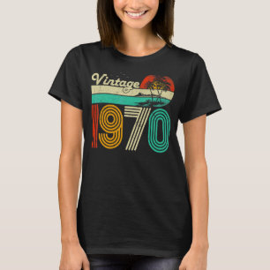 T-shirt 53e anniversaire Vintage 1970 53 ans Femmes