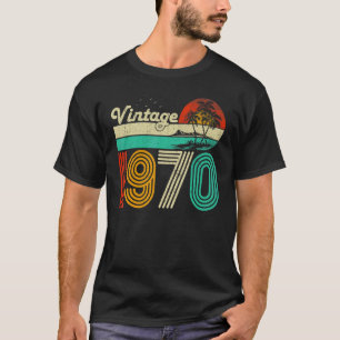 T-shirt 53e anniversaire Vintage 1970 53 ans Femmes
