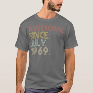 T-shirt 53e fête d'anniversaire 52 ans Awesome depuis juil