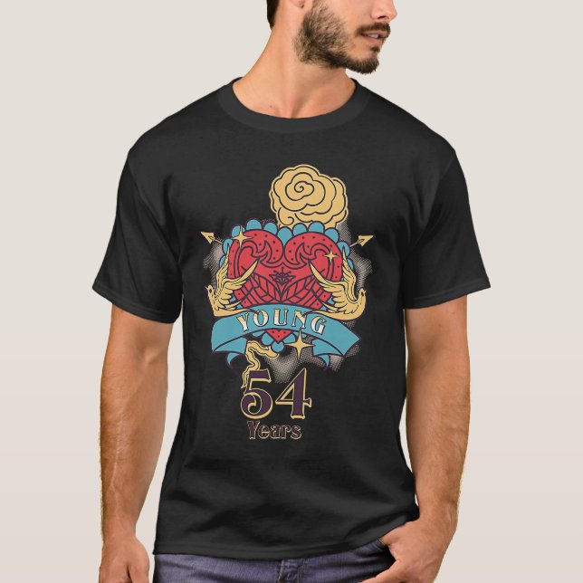 T-shirt 54 Ans Jeune Âge D'Anniversaire (Devant)