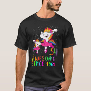T-shirt 54 Ans Unicorn Ballet Awesome depuis