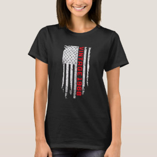 T-shirt 54 ans Vintage 1968 Drapeau américain 54e naissanc