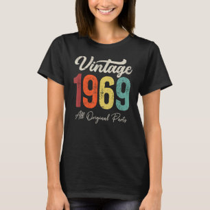T-shirt 54 ans Vintage 1969 54e anniversaire Décoration