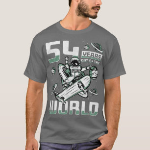 T-shirt 54 Years Of This World, 54th Birthday Skater A