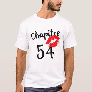 T-shirt 54E Anniversaire Chapitre Né En 1967 Lèvres Rouges