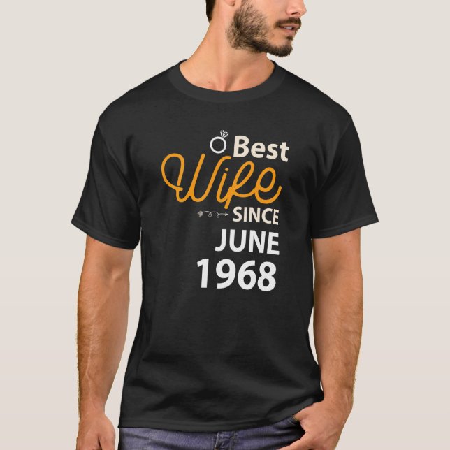 T-shirt 54e anniversaire du Mariage Meilleure femme depuis (Devant)