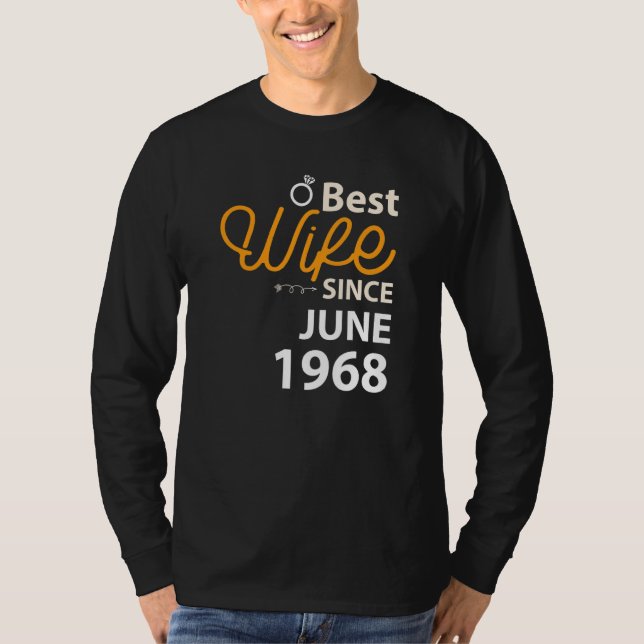 T-shirt 54e anniversaire du Mariage Meilleure femme depuis (Devant)