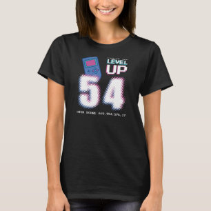 T-shirt 54e anniversaire garçon fille niveau 54 déverrouil