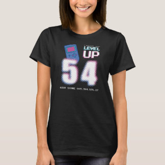 T-shirt 54e anniversaire garçon fille niveau 54 déverrouil