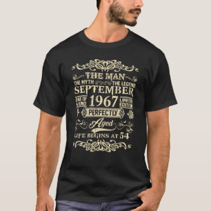 T-shirt 54e anniversaire La légende du mythe humain Septem