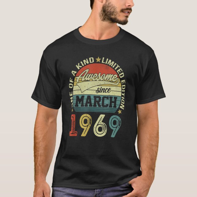 T-shirt 54e anniversaire Tee - shirts 54 ans Awesome depui (Devant)