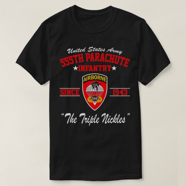 T-shirt 555e bataillon d'infanterie de parachutistes (Design devant)