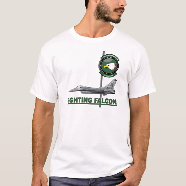 T-shirt 555th Bloc 40E de l'escadron de chasse F-16C (Devant)