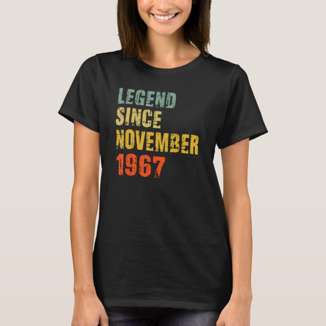 T-shirt 55 ans 55e anniversaire Légende depuis le 1er nove (Devant)