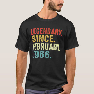 T-shirt 55 ans Anniversaire Cadeau légendaire depuis févri