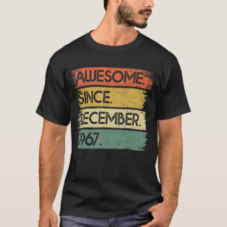 T-shirt 55 Ans Awesome Depuis Décembre 1967 55th Bir