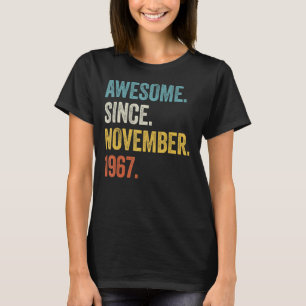 T-shirt 55 Ans Awesome Depuis Novembre 1967 55e Birt
