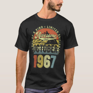 T-shirt 55 ans Awesome depuis octobre 1967 55e anniversair