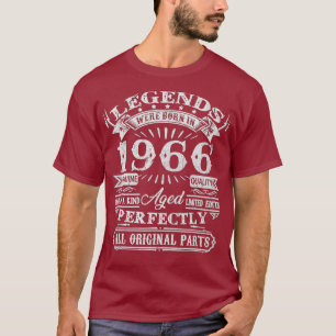 T-shirt 55 Ans Cadeaux Légende Né En 1966 55ème