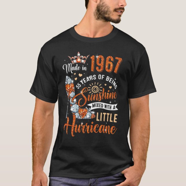 T-shirt 55 Ans Fabriqué En 1967 Anniversaire Reine Diamond (Devant)