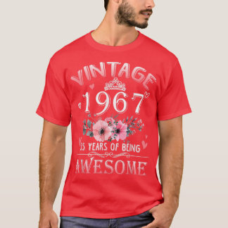 T-shirt 55 Ans Fabriqué En Vintage 1967 55e Anniversaire G