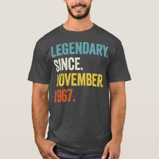 T-shirt 55 Ans Légendaire Depuis Novembre 1967 55th Bi
