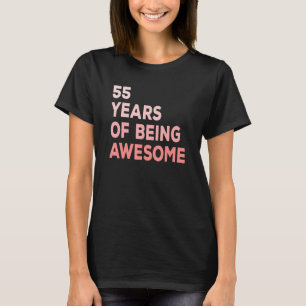 T-shirt 55 ans mignons d'être merveilleux 55e anniversaire