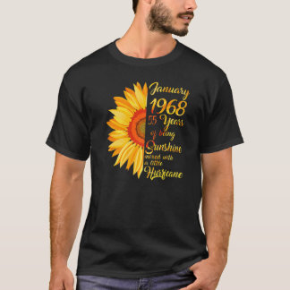T-shirt 55 Ans Né En Janvier 1968 55ème Anniversaire Fils