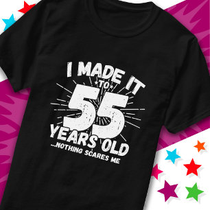 T-shirt 55 ans vieux mème sarcastique drôle 55ème annivers