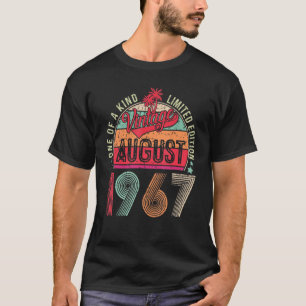 T-shirt 55 ans Vintage août 1967 55e anniversaire Hommes